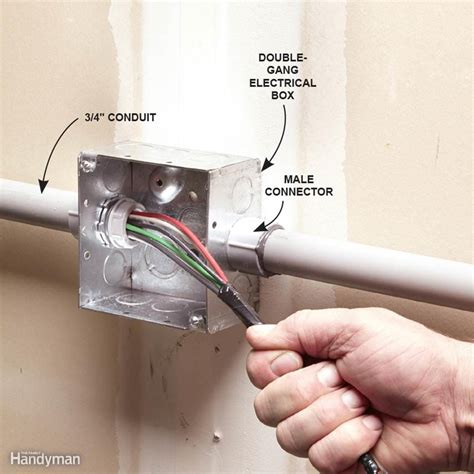 pvc conduit wire connection